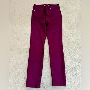 Lilly Pulitzer Size 2 Maroon Jeans: New Condition!